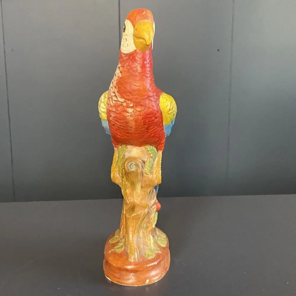 Vintage 1982 Holland Mold Ceramic Parrot Figure 10